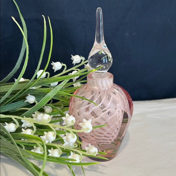 Accessories - Perfume bottle 1930s collectible vintage perfume bottle Antique pink glass